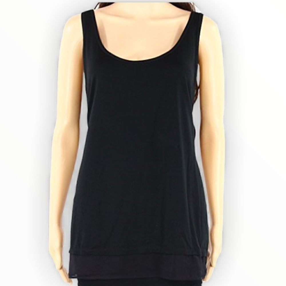 Lauren Ralph Lauren Sheer-Hem Jersey Tank Top - Picture 4 of 7